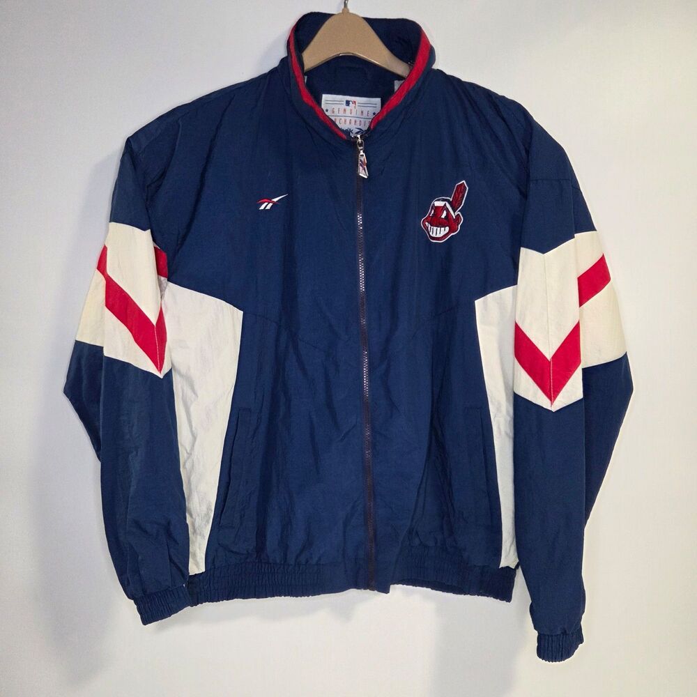 Vintage Cleveland Indians Reebok Windbreaker Guardians Medium